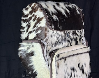 Handmade Cow Hairon Leather Backpack: Rustic Chic Western Style