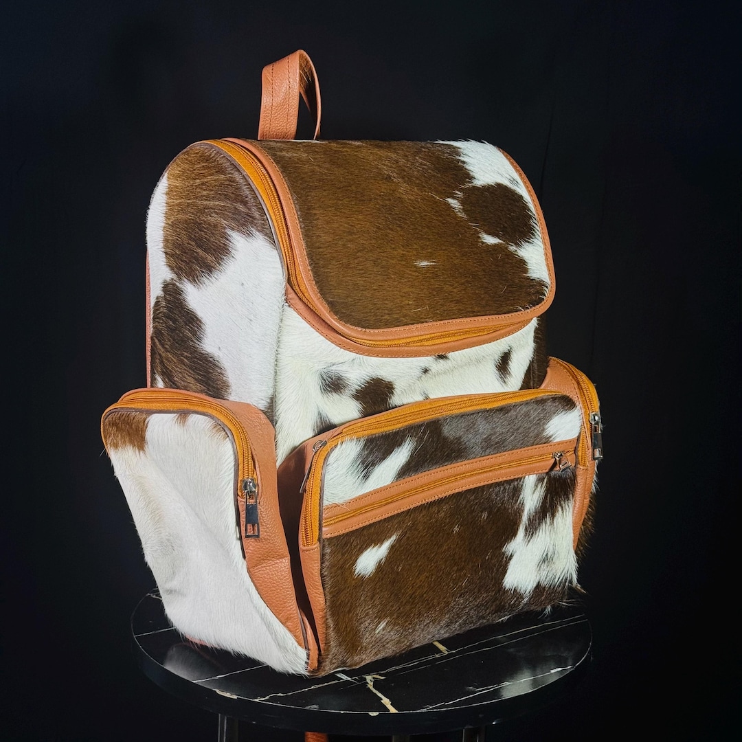 Cow Backback Handmade Cow Hairon Leather Backpack: Rustic Western Style - Etsy