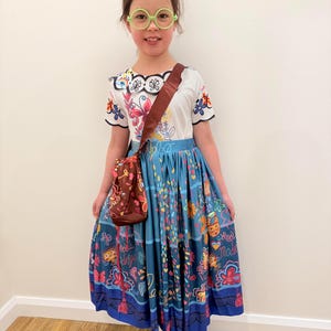 Girls mirabel dress Encanto Madrigal isabela Disney Princess Costume for Birthday, Halloween, Cosplay & Dress-Up Floral Costume for Parties