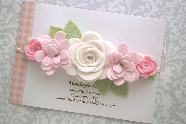 Felt Flower Crown Baby Flower Crown Felt Flower Headband Etsy