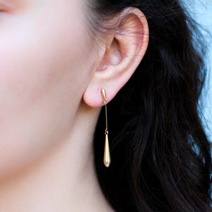 Clip auf baumeln Tropfen Ohrringe, nicht durchbohrt Ohrring, kein Schmerz Ohrring, Manschette-Clips Ohrring, elegante Minimal Clip auf, Geschenk für sie