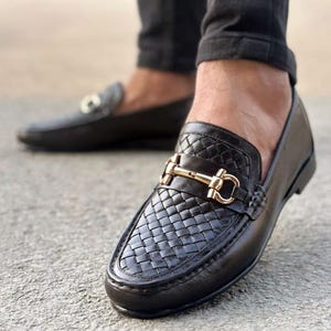 Black and Gold Dress Shoes - Etsy