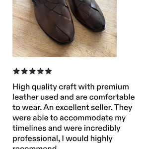 May include: A pair of dark brown leather sandals featuring a woven upper design, a closed-toe front, and an adjustable ankle strap with a gold-toned metal buckle. The sandals have a smooth finish and a structured silhouette with a slingback strap.