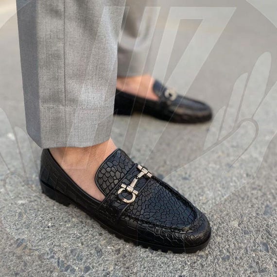 Handmade Black Cowhide Leather Loafers: Urban Chunky Slip  display picture 3