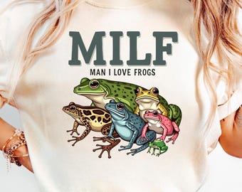Man I Love Frogs Meme T-Shirt, Funny Frog Lover Gift, Vintage Style Unisex Tee, Humorous Amphibian Shirt, Gen Z Meme Aesthetic