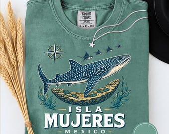 Isla Mujeres Whale Shark Shirt, Mexico Island Travel Tee, Caribbean Sea Vacation Shirt, Whale Shark Ocean Graphic Tee, Mexico Souvenir Tee