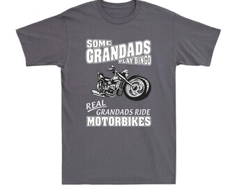 Funny Grandad Biker Shirt, Real Grandads Ride Motorbikes Tee, Motorcycle Grandpa Gift, Biker Grandfather T Shirt, Gift For Grandad