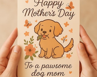kaart voor hond moeder gelukkige moederdag kaart van hond leuke hond moeder kaart grappig hond minnaar cadeau puppy moeder kaart huisdier moeder moederdag