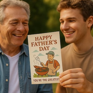 lustige Väter Tageskarte für Grillmeister bbq papa zum ausdrucken Karte von Sohn Tochter Steak Papa Karte für Ehemann Stiefvater Opa Koch