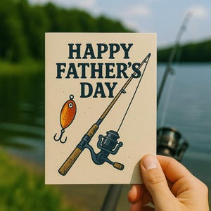 vissen vaderdagkaart voor vader die van vissen houdt afdrukbare kaart voor visser vader van zoon dochter kaart voor opa stiefvader echtgenoot