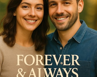 Personalized Couple Movie Poster - Romantic Photo Gift (Digital Download)