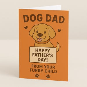 Lustiger Hund Papa Vatertagskarte Druckbare Haustier Papa Karte vom Hund glücklicher Vatertagskarte Hundeliebhaber Karte für Hundeliebhaber Karte für Ihn
