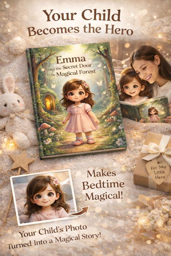 Custom Story Book From Photo | Personalised Kids Bedtime Story  | Unique Birthday Gift for Child