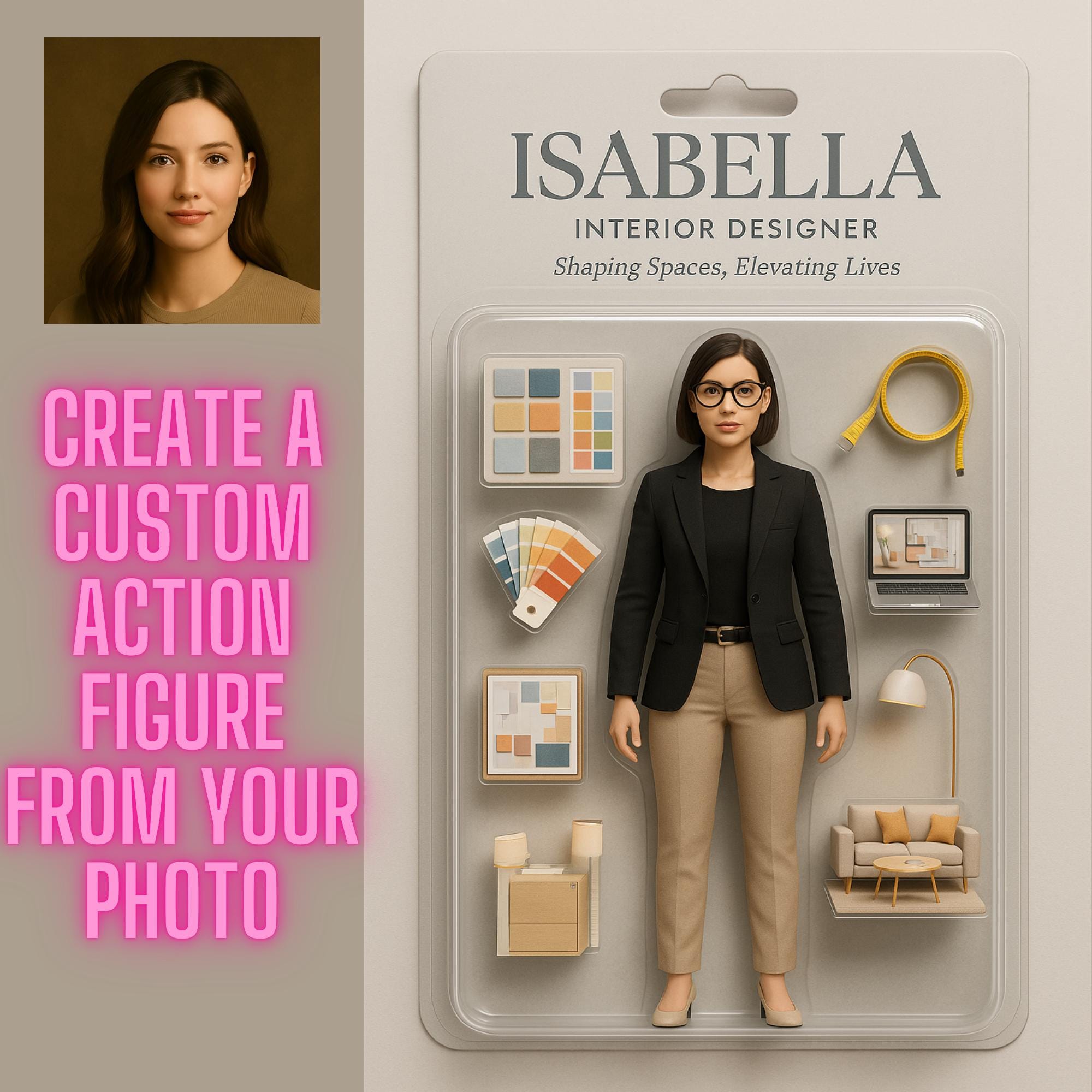 Personalized Action Figure Portrait: Custom Photo Gift
