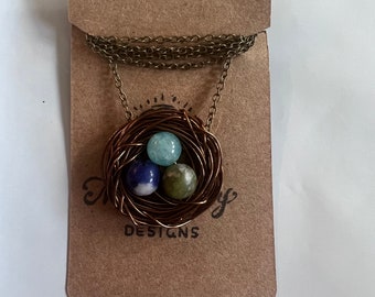 Mother Bird Nest Necklace