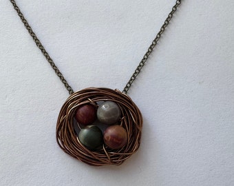 Mother Bird Nest Necklace - 4