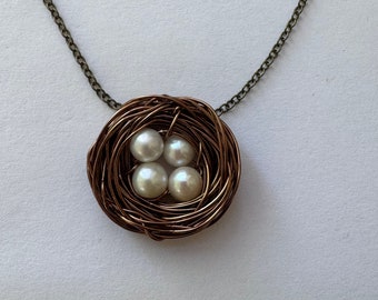 Mother Bird Nest Necklace - 4