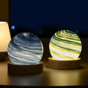 Customizable 3D Printed Solar System Planet Lamps, Milky Way Sphere Lamp, Astronomy Gift, Nebula Desk Light, Space Ball Night Lamp