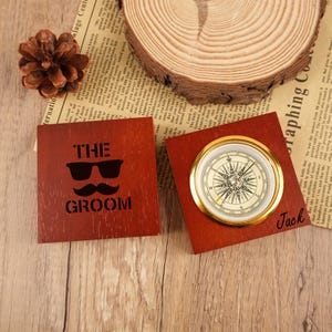 Engraved compass groomsmen gifts,perfect gift for best men,Custom working compass gift for friends for him,Anniversary Birthday Wedding Gift