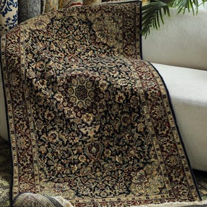 3x5ft Persian Handmade Rug - Traditional Collection - Blue x Red - Persian Style - Handmade Wool Rug - Premium Wool - Affordable Area Rug