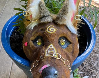 Doberman mix therian mask!!