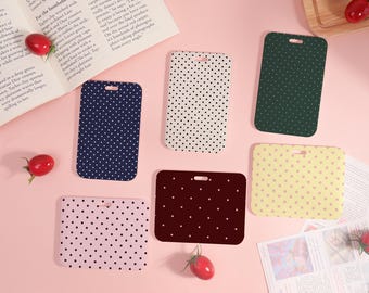Polka Dot ID Holder,Minimalist Exquisite Badge Holder,Business Card Holder,Sliding Closure ID Holder,Transparent Card Holders,Lanyard add-on