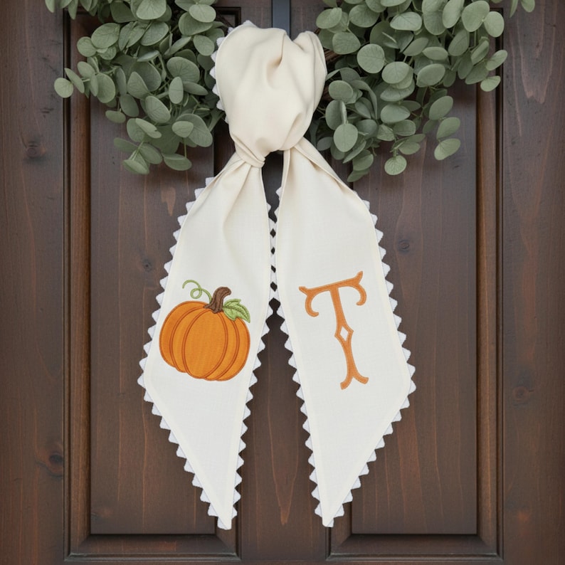 G & Pumpkin - Thanksgiving Wreath Sash
