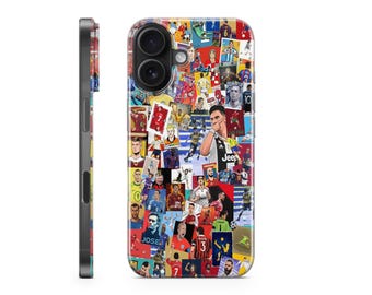Football Lover Phone Case Collage Football Phone Cover for iPhone 16 Pro Max 15 14 13 12 11 X 8 7 6 Samsung S25 Ultra S24 S23 S22 S21 S20 FE
