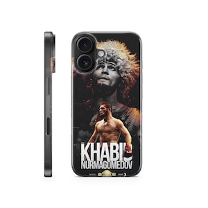 Khabib Nurmagomedov mobilskal UFC-fodral MMA-älskare present till iPhone 16 Pro Max 15 14 13 12 11 X 8 7 6 Samsung S25 Ultra S24 S23 S22 S21 S20