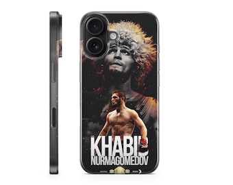 Khabib Nurmagomedov Phone Case UFC Cover MMA Lover Gift for iPhone 16 Pro Max 15 14 13 12 11 X 8 7 6 Samsung S25 Ultra S24 S23 S22 S21 S20