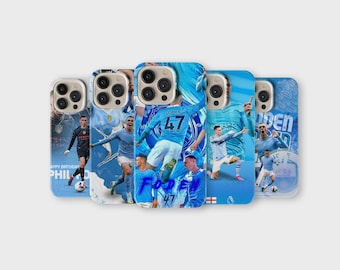 Phil Foden Phone Case for iPhone Samsung – Football Player Collage Cover