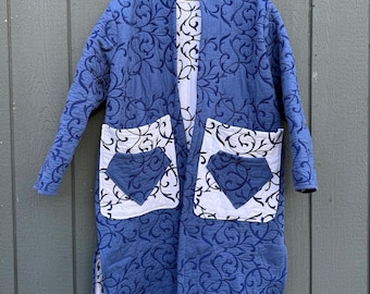 Handmade Cold Night Long Quilt Coat