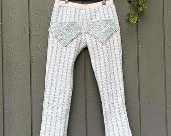 Green Polkadot Quilted Pants diy