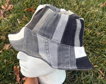 Upcycled Denim Reversible Bucket Hat