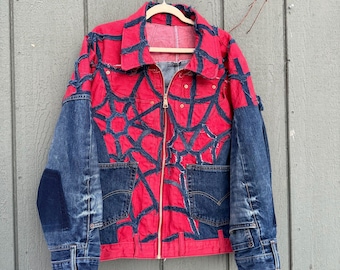 Spider-Man Upcycled Zip Up Jacket