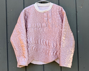 Wavy Pink Women’s Quilt Crewneck DIY