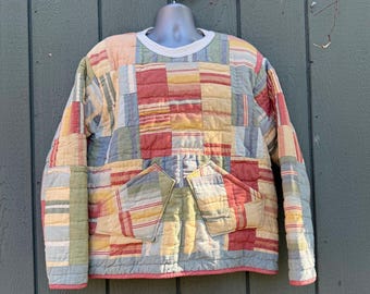 Handmade Vintage Patch Quilt Crewneck