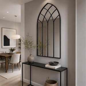 Gothic Arched, Windows Look Mirror For Livingroom anda Bathroom, Full Length Vintage Styl Home Decor, Windows Pane Wall Mirror, Mirror,