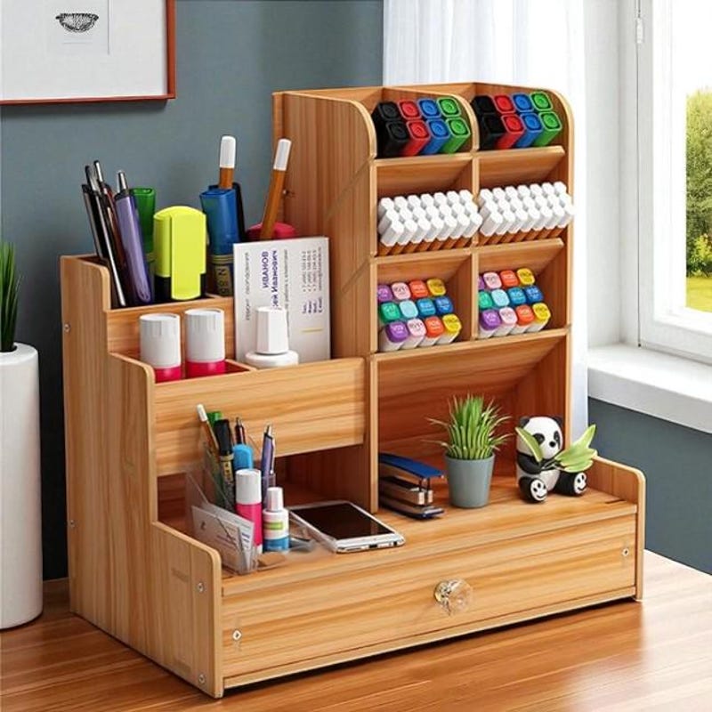 Wooden Desk Tidy Etsy UK wooden-desk-tidy-etsy-uk