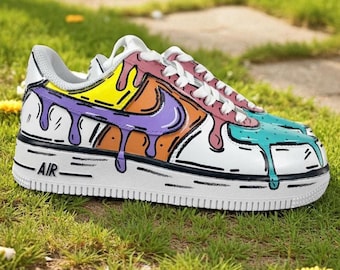 Ręcznie malowane buty Air Force 1 Comic Drip: buty w stylu pop-art