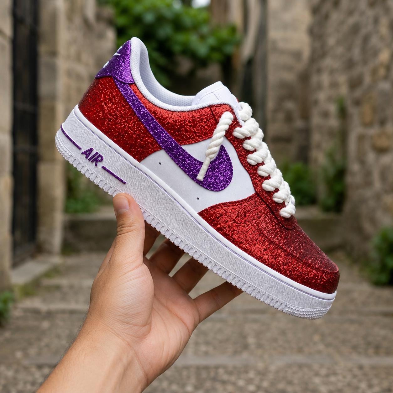 Purple rope laces air force 1 - Etsy 日本
