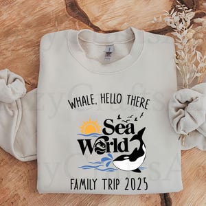 Whale Hello There Sea World Family Trip SVG: Summer Adventure Files (Digital Download)