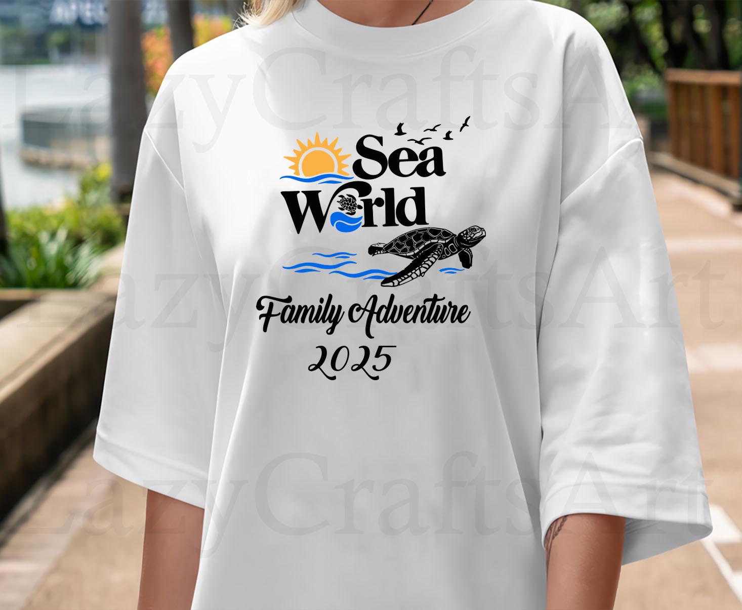 Sea World Turtle Family Adventure 2025 SVG (Digital Download)