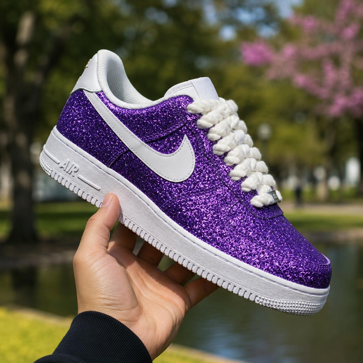 Purple rope laces air force 1 - Etsy 日本