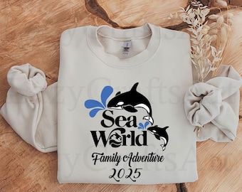 Sea World Family Adventure 2025 SVG: Summer Trip Files (Digital Download)