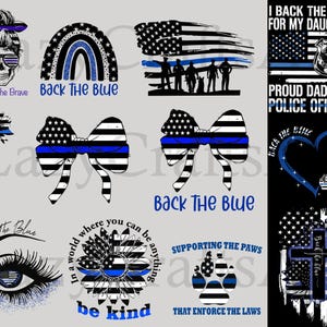 Bundle For Police Svg, Back The Blue Svg, Thin Blue Line Svg, Police Svg, Blue Line Svg, Love Blue Line Svg, Police Officer Svg Files