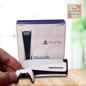 Miniature Gaming Console Set  – 1 12 Scale Dollhouse Tiny Game System with Controller Box for Dollhouse/ Diorama