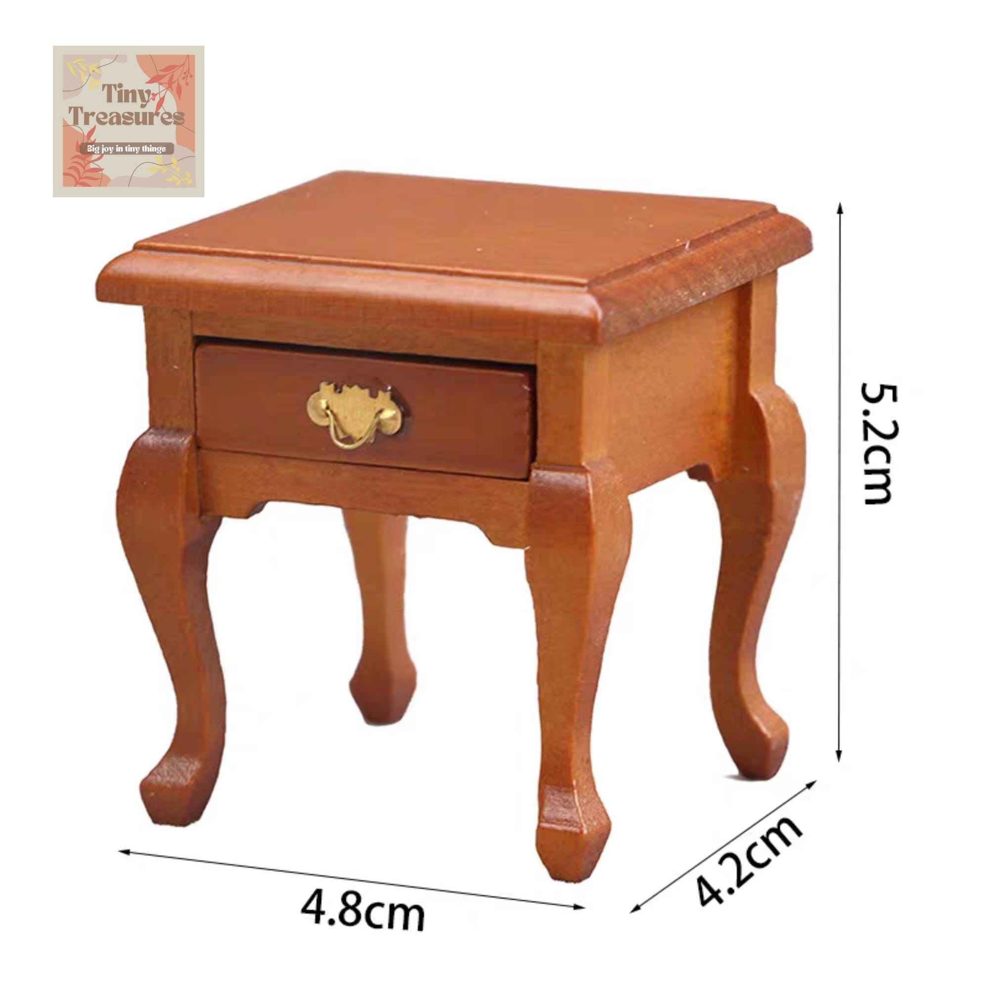 Toyvian 1/12 Mini Table De Chevet En Bois – Meuble Miniature Pour Maison De Poupée, Déco Intérieure, Jeu De Rôle – Accessoire Artisanale