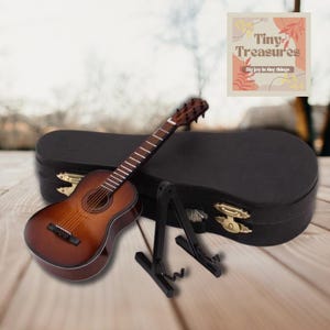 Miniature Gitarre - 13 cm-25 cm / 1 6 & 1 12 Scale Puppenhaus Musikinstrument, Sammler Mini Gitarre Decor, handgefertigte kleine Gitarre