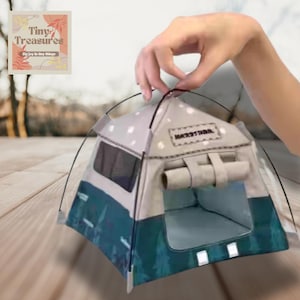 Miniature Camping Tent – 1 6 & 1 12 Scale Dollhouse Outdoor Gear for Dioramas Collectibles